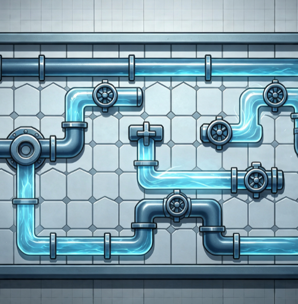Hexagonal Pipe Grid Expansion